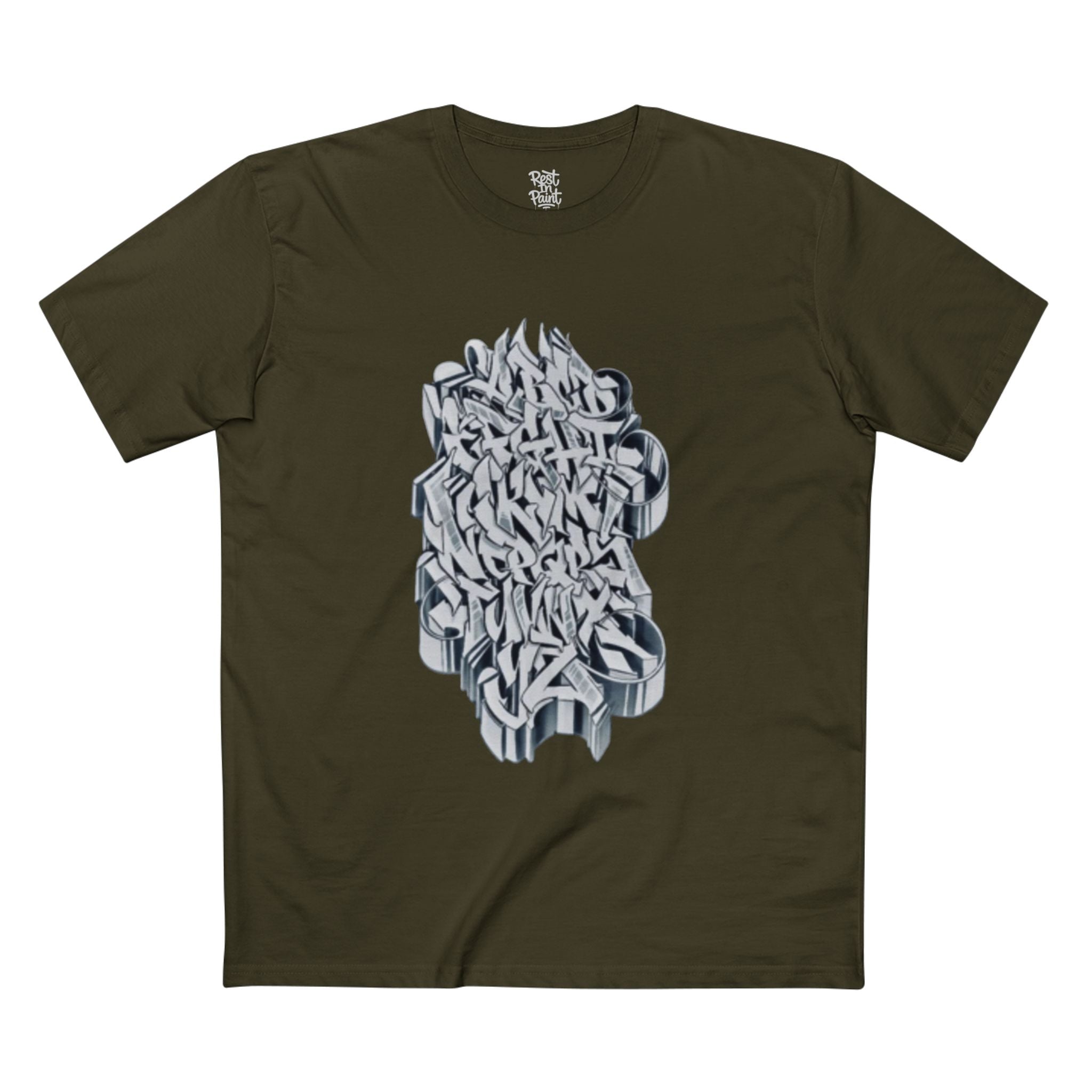 REST IN PAINT LETTER STAPLE TEE